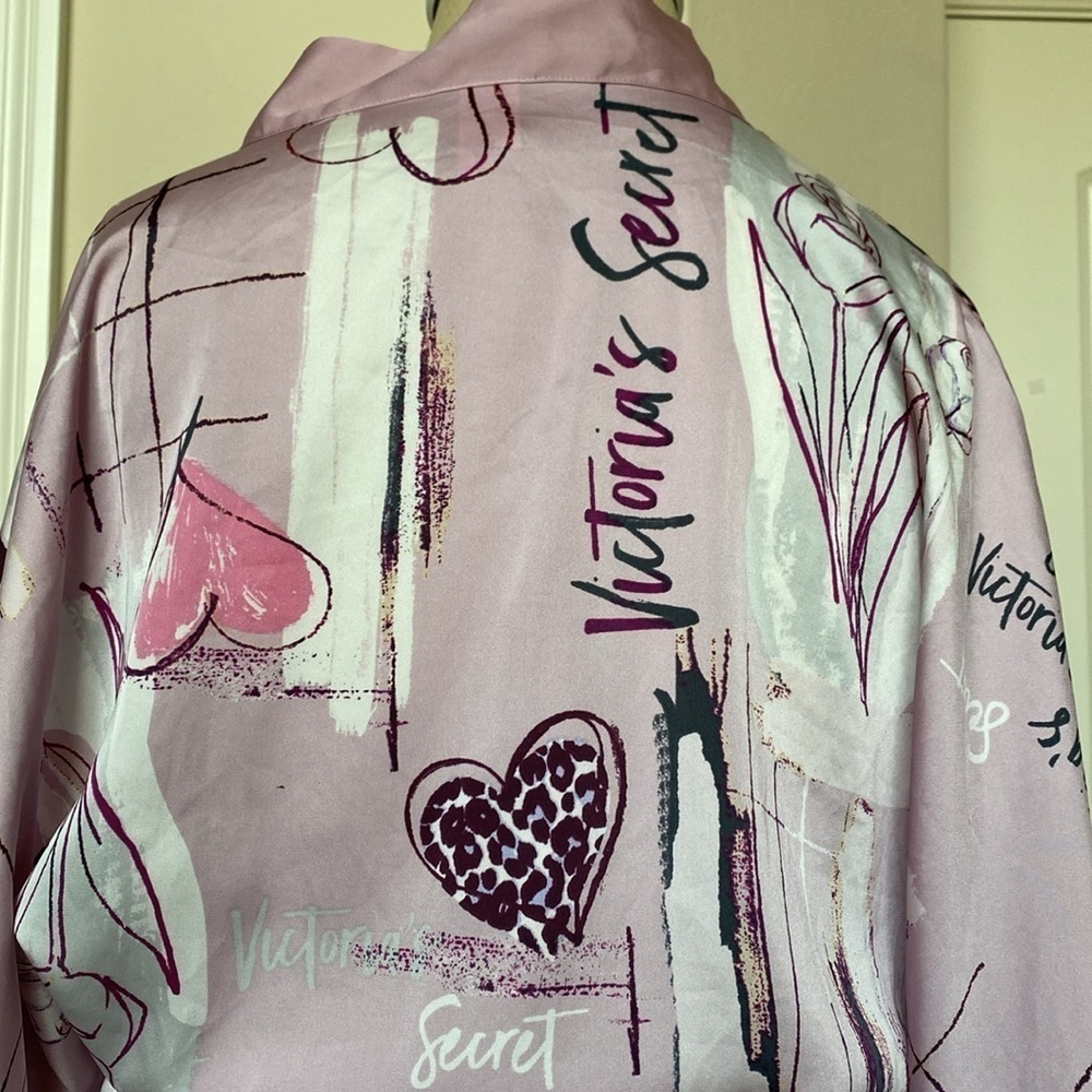 Victoria Secret loungewear/robe Women’s VS branded slinky sexy Pink purple M/L - Picture 8 of 12
